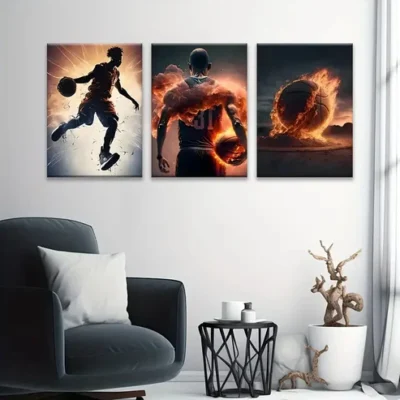 3pcs Sports Themed Wrapped Canvas Wall Art Set Canvas Framed 40x60cm - High Quality Print 100% Australian Made Wall Canvas Ready to Hang