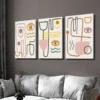 3pcs Minimalist Line Drawings of Human Faces Wall Art Set Canvas Framed 50x70cm - High Quality Print 100% Australian Made Wall Canvas Ready to Hang - Image 2