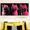 3pcs Vector illustration, cat Wall Art Set Canvas Framed 40x60cm - High Quality Print 100% Australian Made Wall Canvas Ready to Hang - Image 2