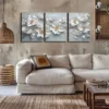 3pcs Beautiful Blooming White Flowers Wall Art Set Canvas Framed 40x60cm - High Quality Print 100% Australian Made Wall Canvas Ready to Hang - Image 3