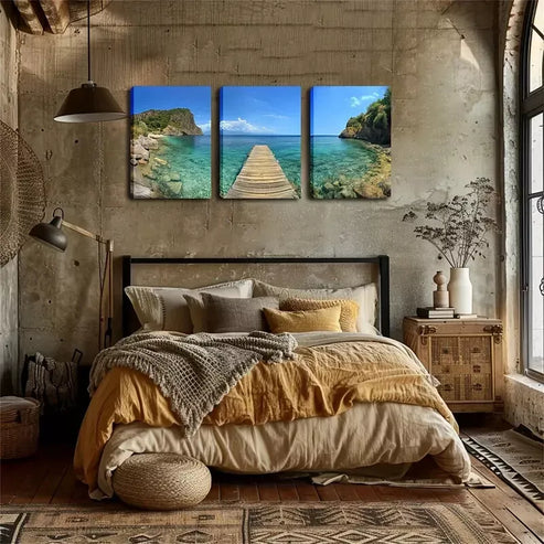 3pcs Coastal Landscape Triptych Wall Art Set Canvas Framed 40x60cm – High Quality Print 100% Australian Made Wall Canvas Ready to Hang3pcs Coastal Landscape Triptych Wall Art Set Canvas Framed 40x60cm – High Quality Print 100% Australian Made Wall Canvas Ready to Hang