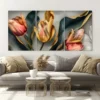 3pcs Mid Century Modern Sage Green Canvas Framed 50x70cm- High Quality Print 100% Australian Made Wall Canvas Ready to Hang - Image 3
