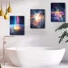 3pcs Elegant Galaxy Canvas Framed 50x70cm- High Quality Print 100% Australian Made Wall Canvas Ready to Hang - Image 3