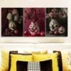 3pcs A vase with carved faces Wall Art Set Canvas Framed 50x70cm - High Quality Print 100% Australian Made Wall Canvas Ready to Hang - Image 2