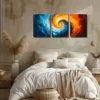 3pcs Abstract Display of The Galaxy Wall Art Set Canvas Framed 40x60cm - High Quality Print 100% Australian Made Wall Canvas Ready to Hang - Image 3