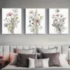3pcs Watercolor Flower Canvas Framed 50x70cm - High Quality Print 100% Australian Made Wall Canvas Ready to Hang