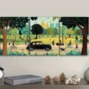 3pcs London Taxi, Luxurious Wall Art Set Canvas Framed 50x70cm - High Quality Print 100% Australian Made Wall Canvas Ready to Hang - Image 3