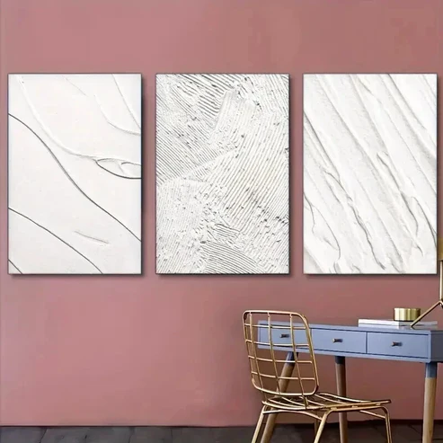 3pcs Modern Minimalist Abstract Wall Art Set Canvas Framed 50x70cm – High Quality Print 100% Australian Made Wall Canvas Ready to Hang