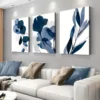 3pcs Abstract Floral Prints for Modern Canvas Framed 50x70cm- High Quality Print 100% Australian Made Wall Canvas Ready to Hang - Image 2