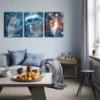 3pcs Virtual Reality Triptych Wall Art Set Canvas Framed 40x60cm - High Quality Print 100% Australian Made Wall Canvas Ready to Hang - Image 2