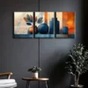 3pcs Abstract Vase Canvas Framed 50x70cm- High Quality Print 100% Australian Made Wall Canvas Ready to Hang - Image 3