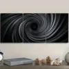3pcs Black Hole Tunnel Design Wall Art Set Canvas Framed 40x60cm - High Quality Print 100% Australian Made Wall Canvas Ready to Hang - Image 3