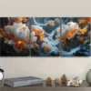 3pcs Giant Peony, Luxurious, Wall Art Set Canvas Framed 50x70cm - High Quality Print 100% Australian Made Wall Canvas Ready to Hang - Image 2
