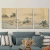 3pcs Ukiyo-e vintage Japanese landscape Wall Art Set Canvas Framed 40x60cm - High Quality Print 100% Australian Made Wall Canvas Ready to Hang - Image 2