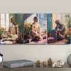 3pcs Abstract Design with Sunflowers & Floral Wall Art Set Canvas Framed 40x60cm - High Quality Print 100% Australian Made Wall Canvas Ready to Hang - Image 3