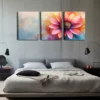 3pcs A Pink Flower Wall Art Set Canvas Framed 40x60cm - High Quality Print 100% Australian Made Wall Canvas Ready to Hang - Image 2