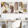 3pcs Abstract Print in a Light Luxury Style Wall Art Set Canvas Framed 40x60cm - High Quality Print 100% Australian Made Wall Canvas Ready to Hang - Image 3