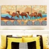 3pcs Decor with Camels, Dunes & Sunset Wall Art Set Canvas Framed 40x60cm - High Quality Print 100% Australian Made Wall Canvas Ready to Hang - Image 2