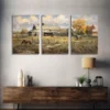 3pcs Rustic Farmhouse Landscape Canvas Framed 50x70cm- High Quality Print 100% Australian Made Wall Canvas Ready to Hang - Image 2