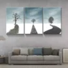 3pcs Winter Solitude Dead Tree Scenery Canvas Framed 50x70cm- High Quality Print 100% Australian Made Wall Canvas Ready to Hang - Image 3