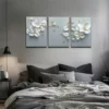 3pcs Three-Dimensional Plum Blossoms Wall Art Set Canvas Framed 40x60cm - High Quality Print 100% Australian Made Wall Canvas Ready to Hang