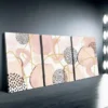 3pcs Pink Abstract Geometric Art Canvas Framed 50x70cm- High Quality Print 100% Australian Made Wall Canvas Ready to Hang - Image 2
