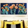 3pcs Night cactus Wall Art Set Canvas Framed 40x60cm - High Quality Print 100% Australian Made Wall Canvas Ready to Hang - Image 2
