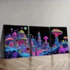 3pcs "Strange Place (3)" Wall Art Set Canvas Framed 50x70cm - High Quality Print 100% Australian Made Wall Canvas Ready to Hang