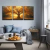 3pcs Majestic Giant Tree with Sunlight Through Wall Art Set Canvas Framed 40x60cm - High Quality Print 100% Australian Made Wall Canvas Ready to Hang