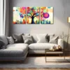 3pcs Abstract Colorful Big Tree Wall Art Set Canvas Framed 40x60cm - High Quality Print 100% Australian Made Wall Canvas Ready to Hang - Image 3