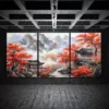 3pcs Oil Painting Chinese Style Canvas Framed 50x70cm- High Quality Print 100% Australian Made Wall Canvas Ready to Hang
