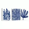 3pcs Vibrant Blue Abstract & Floral Canvas Framed 50x70cm- High Quality Print 100% Australian Made Wall Canvas Ready to Hang