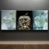 3pcs Notes Apple Canvas Framed 50x70cm- High Quality Print 100% Australian Made Wall Canvas Ready to Hang