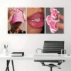 3pcs Fashion Girl Abstract Canvas Framed 50x70cm- High Quality Print 100% Australian Made Wall Canvas Ready to Hang - Image 2