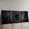 3pcs Black Hole Tunnel Design Wall Art Set Canvas Framed 40x60cm - High Quality Print 100% Australian Made Wall Canvas Ready to Hang
