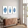 3pcs Artistic Art Of Chinese Ceramics Vases Canvas Framed 50x70cm- High Quality Print 100% Australian Made Wall Canvas Ready to Hang - Image 2
