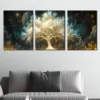 3pcs Tree of Life in the Starry Sky Oil Print Wall Art Set Canvas Framed 40x60cm - High Quality Print 100% Australian Made Wall Canvas Ready to Hang - Image 2