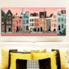 3pcs Beautiful Fairytale Town, Wall Art Set Canvas Framed 50x70cm - High Quality Print 100% Australian Made Wall Canvas Ready to Hang - Image 2
