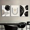 3pcs Abstract Mid Century Modern Boho Wall Art Canvas Framed 50x70cm- High Quality Print 100% Australian Made Wall Canvas Ready to Hang - Image 3