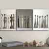 3pcs Paintings with Ceramic Figurines, Wall Art Canvas Wall Art Set Canvas Framed 50x70cm - High Quality Print 100% Australian Made Wall Canvas Ready to Hang - Image 3