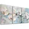 3pcs Abstract Flower Wall Art Decor Canvas Framed 50x70cm- High Quality Print 100% Australian Made Wall Canvas Ready to Hang - Image 3