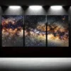 3pcs Panoramic View of The Milky Way Galaxy Canvas Framed 50x70cm- High Quality Print 100% Australian Made Wall Canvas Ready to Hang - Image 2
