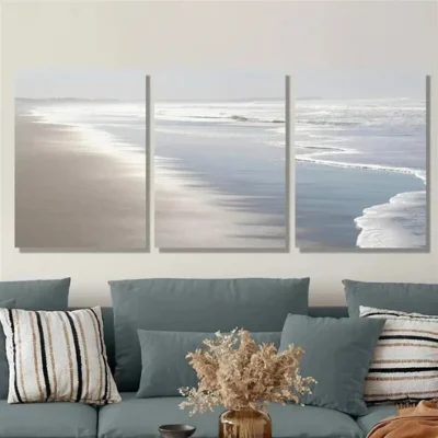 3pcs fresh and natural beach scenery Wall Art Set Canvas Framed 40x60cm - High Quality Print 100% Australian Made Wall Canvas Ready to Hang