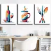 3pcs modern abstract kitchen decoration coffee Wall Art Set Canvas Framed 40x60cm - High Quality Print 100% Australian Made Wall Canvas Ready to Hang