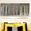 3pcsCeramic Figurines Wall Art Canvas Wall Art Set Canvas Framed 50x70cm - High Quality Print 100% Australian Made Wall Canvas Ready to Hang - Image 2