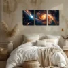 3pcs Stunning Galaxies Wall Art Set Canvas Framed 40x60cm - High Quality Print 100% Australian Made Wall Canvas Ready to Hang - Image 3