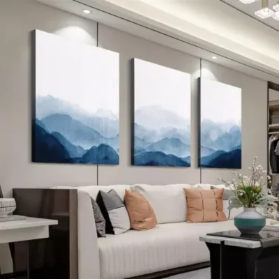 3pcs Abstract Mountain Canvas Framed 50x70cm- High Quality Print 100% Australian Made Wall Canvas Ready to Hang