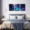 3pcs Lotus Flowers Landscape Wall Art Set Canvas Framed 40x60cm - High Quality Print 100% Australian Made Wall Canvas Ready to Hang - Image 3