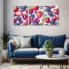 3pcs Colorful Berries Vivid Spray Wall Art Set Canvas Framed 50x70cm - High Quality Print 100% Australian Made Wall Canvas Ready to Hang - Image 2