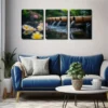 3pcs Quiet Natural Scene Elegant Style Wall Art Set Canvas Framed 40x60cm - High Quality Print 100% Australian Made Wall Canvas Ready to Hang - Image 2